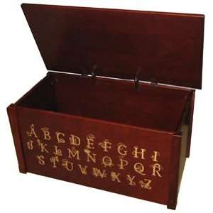   Dark Cherry Toybox with Full Alphabet in Thematic Font