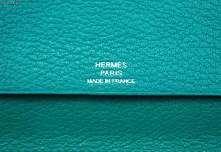 Authentic HERMES Leather Agenda Note Cover Blue Green  
