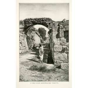  1908 Print Ancient Roman Amphitheater Ruins Archaeology 