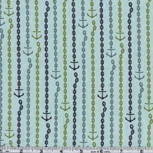   Anchor Stripe Deep Sea Fabric By The Yard: Arts, Crafts & Sewing