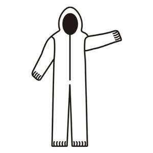 Defender II Standard White Microporous Disposable Coveralls, Hood (QTY 