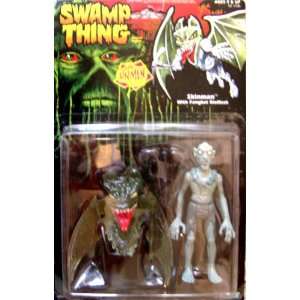  Skinman Action Figure with Fangbat Biomask   1990 Swamp Thing 