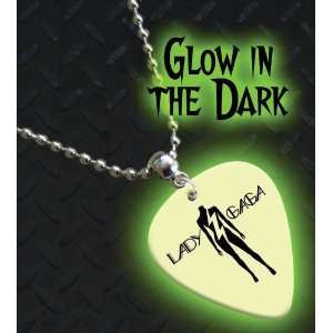 Lady Gaga Glow In The Dark Premium Guitar Pick Necklace 