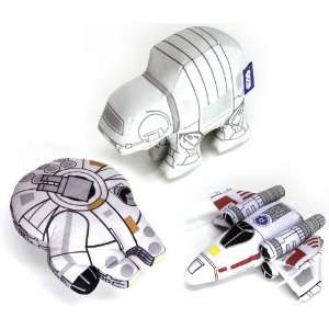  Star Wars Super Deformers Vehicle Plush: Set Of 3: Toys 