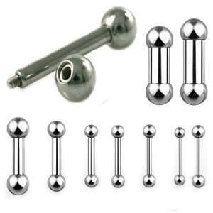 Surgical Steel Externally Threaded Barbell 18G   Length: 1 2   Sold as 