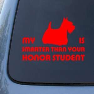 HONOR STUDENT   SCOTTISH TERRIER   Dog Sticker #1531  Vinyl Color 