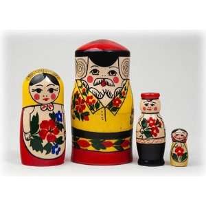  5 Inch Space Shuttle 5 Piece Russian Wood Nesting Doll 