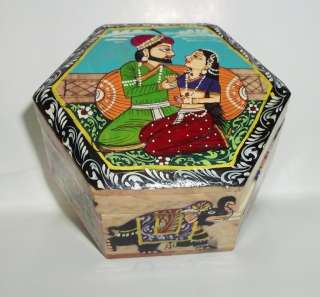 Soap Stone Mugal Painting Box _(Handicraft  