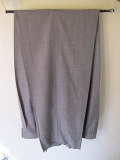 1795 NEW CANALI Italy Wool 46 L Grey Khaki Suit Notch Lapel Pleat 