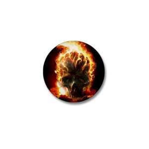  Mini Button Flaming Skull: Everything Else