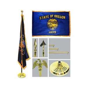  Oregon 4ft x 6ft Flag telescoping Flagpole Base and Tassel 
