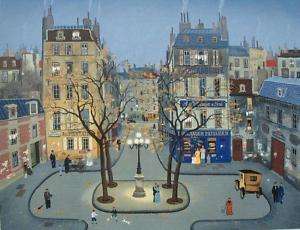 La Place de Furstenberg, Ltd Ed Lithograph, Michel Delacroix  