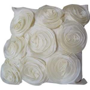  16 Square Decorative Flower Design Throw Pillow