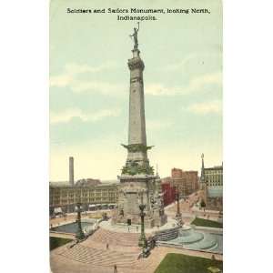 1916 Vintage Postcard Soldiers and Sailors Monument, looking north 
