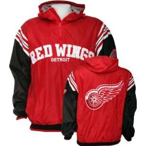 Detroit Red Wings Youth Half Zip Pullover Hooded Jacket:  