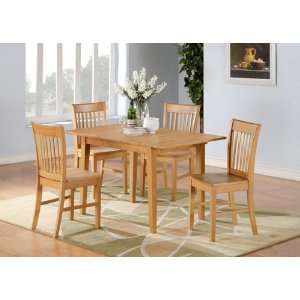   featured 12 in. Butterfly Leaf and 4 wood seat chairs: Home & Kitchen