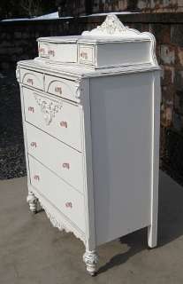 Shabby French Cottage White Painted CHIC Coastal Beach HIGHCHEST 