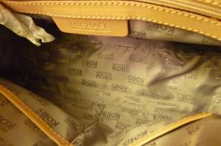 Michael Kors Logo Mirror Metallic Signature Handbag Satchel Bag Nickel 