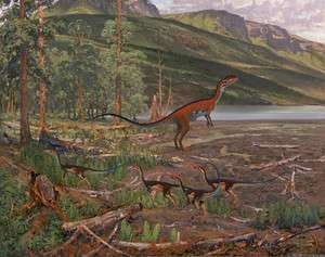 Dilophosaurus, early Jurassic Rift Zone, New York  