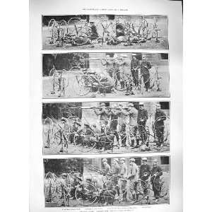  1889 MILITARY CYCLING SOLDIERS WEAPONS WAR CAVALRY