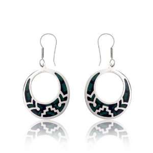    Sterling Silver Turquoise Hoop Earrings: SkyeSterling: Jewelry
