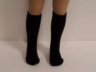 BLACK Rib Ribbed Knee Socks For Diana Effner 13 Vinyl Dolls♥  