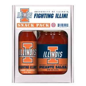  12 Pack ILLINOIS Fighting Illini Snack Pack Hot Sauce 