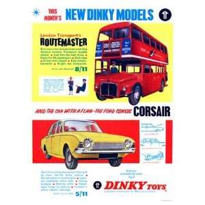 Retro Toy Advert Prints Dinky Toys   New Dinky Models   40x30cm 