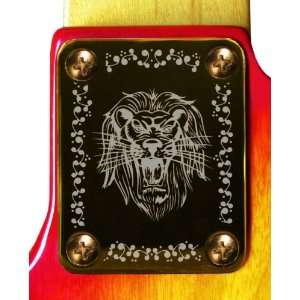 Lion Roar Gold Engraved Neck Plate: Musical Instruments