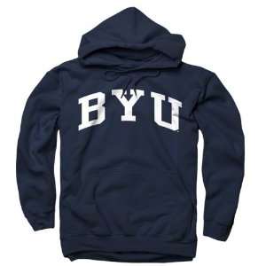  BYU Cougars Navy Arch Hooded Sweatshirt: Sports & Outdoors