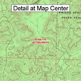  USGS Topographic Quadrangle Map   Bragg City, Arkansas 