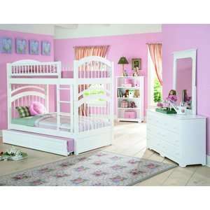   Windsor 4 Piece Twin/Twin Bunk Bedroom Set in White
