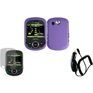  Dark Purple Hard Case Cover+LCD Screen Protector+Car 