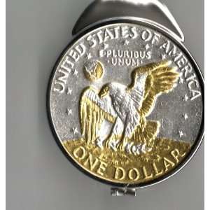  2 Toned Gold & Silver Eisenhower dollar eagle   (Spring 