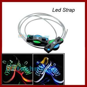 Hot 3 Mode Ultra Bright LED Luminescent Light Up Shoe laces Flash Glow 