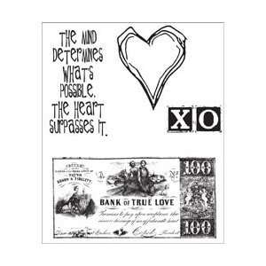  Tim Holtz Cling Rubber Stamp Set From The Heart 