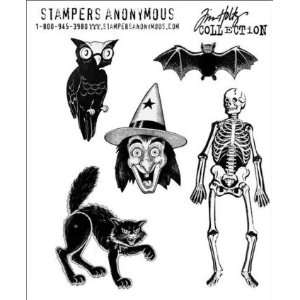  Stampers Anonymous Tim Holtz Cling Rubber Stamps Retro 