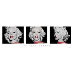  Marilyn Monroe Triptych Classic Photography Poster 12 x 36 