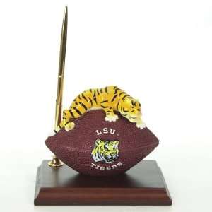  6.5 NCAA LSU Tigers Football Clock and Pen Office Desk 