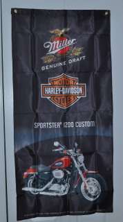 Harley Davidson 1200 Red Flag Banner New in Package  