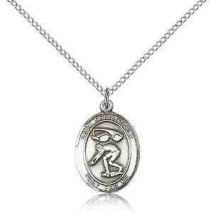  .925 Sterling Silver St. Saint Christopher/Swimming Medal 