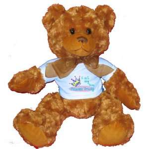  It isnt easy being princess Tracey Plush Teddy Bear with BLUE T 