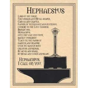 Hephaestus Poster Wiccan Wicca Pagan Metaphysical Spiritual Religious 