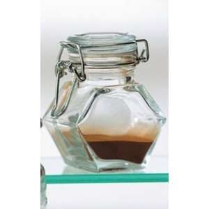  Glass Snap Top Hermetic Hexagon Spice Jar
