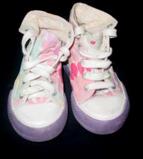 Girls MINI BODEN Floral SHOES Sneakers high tops ~ 27 / 9.5  