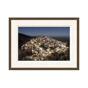   City And Burial Shrine Of Moulay Idriss I Morocco Framed Giclee Print
