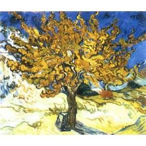 Vincent Van Gogh: 24W by 20H : The Mulberry Tree CANVAS Edge #3: 3/4 