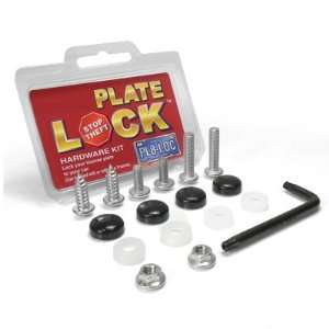   Plate and License Frame Black Lock Screw Hardware Kit: Automotive