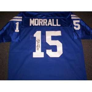 Earl Morrall Autographed Baltimore Colts Jersey:  Sports 