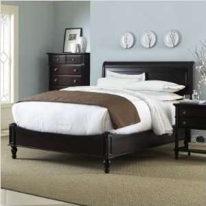 Bundle 32 Modern Traditional Low Profile Sleigh Bed in Rich Chocolate 